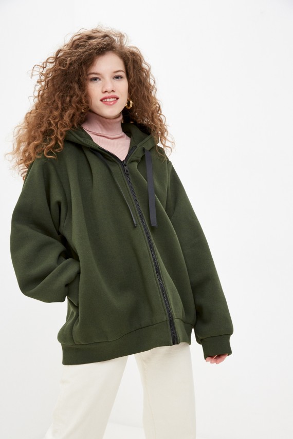 Malaeva Куртка SD-F206-L-M-темно-зеленый-OneSize