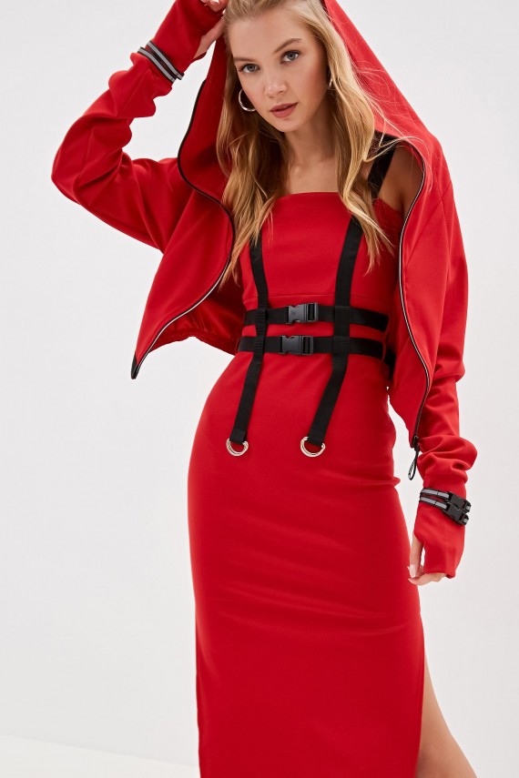 Malaeva Платье Z-SU001-L-M-красный-S-M