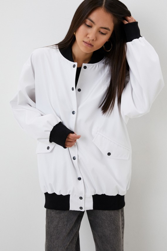 Malaeva Куртка кожаная SD222-L-M-LA-белый-OneSize