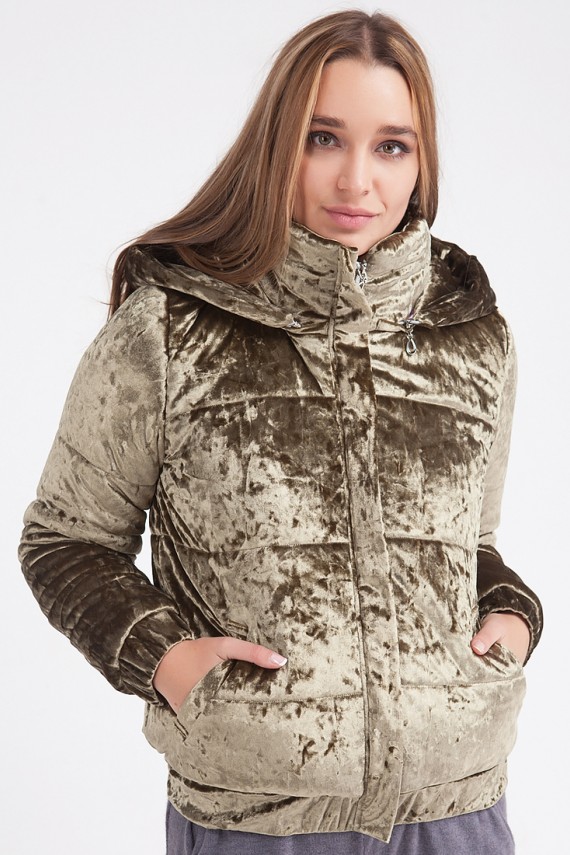 Malaeva Куртка утепленная J855111-10-оливковый-S-M