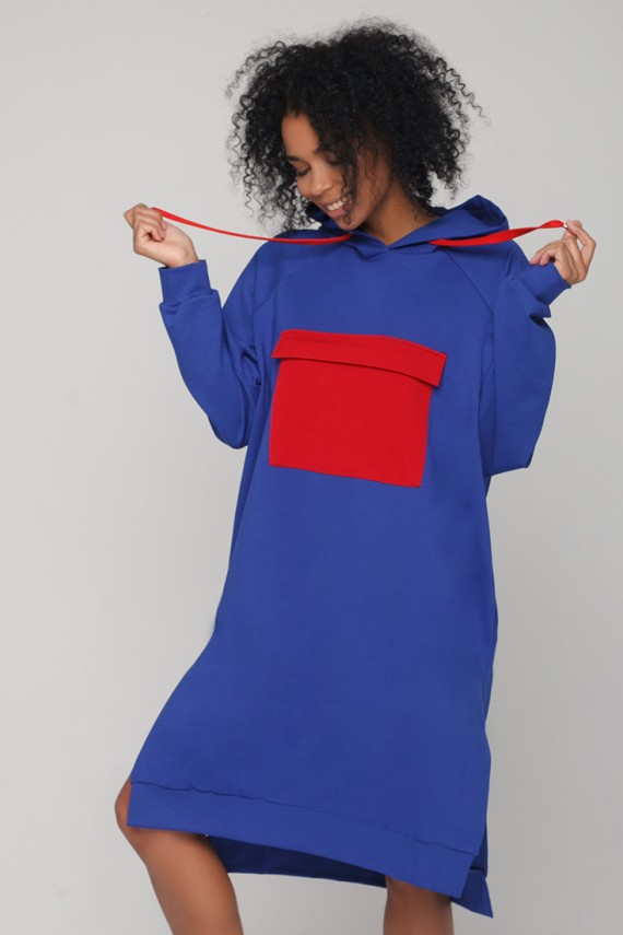 Malaeva Платье D35-синий-one-size