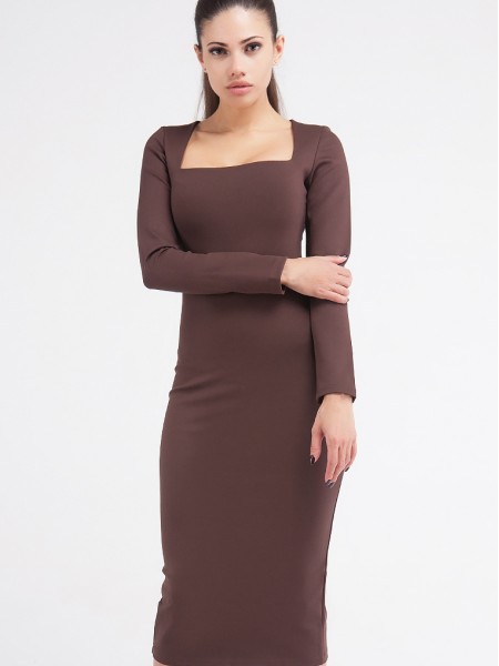 Malaeva Платье D11-44-коричневый-S-M