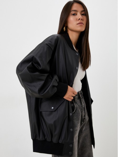 Malaeva Куртка кожаная SD222-L-M-LA-черный-OneSize