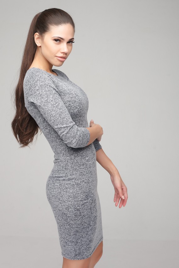 Malaeva Платье D100011-55-серый-M-L