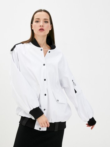 Malaeva Куртка SD222-L-M-белый-ч-OneSize