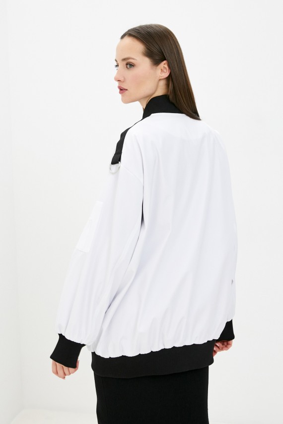 Malaeva Куртка SD222-L-M-белый-ч-OneSize