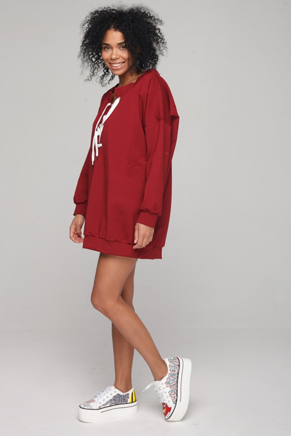Malaeva Платье H31-бордовый-one-size