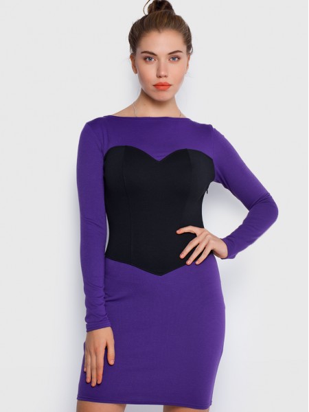 Malaeva Платье Z-PL006-1-M-светло-фиолетовый-S-M