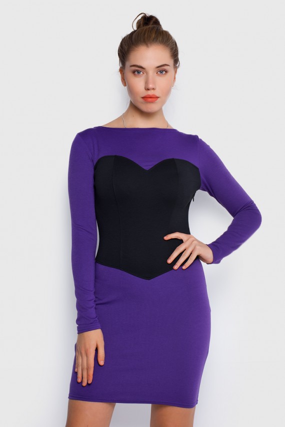 Malaeva Платье Z-PL006-1-M-светло-фиолетовый-S-M