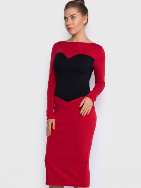 Malaeva Платье Z-PL006-2-M-красный-S-M