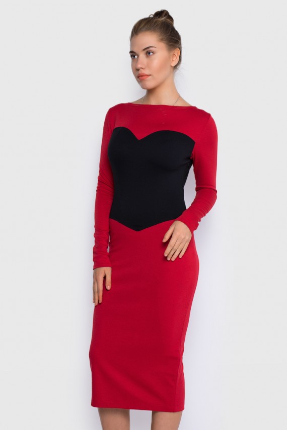 Malaeva Платье Z-PL006-2-M-красный-S-M