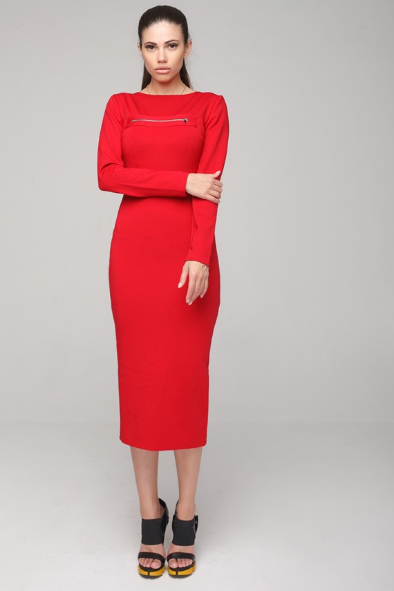 Malaeva Платье D100012-44-красный-S-M