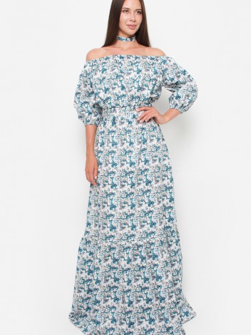 Malaeva Платье D275002-01-синийпринт-OneSize