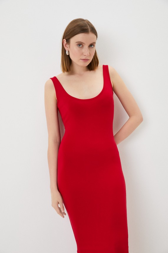 Malaeva Платье PL-0001M-красный-S-M