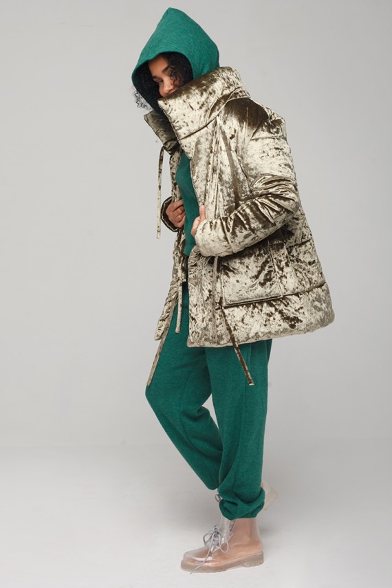 Malaeva Куртка утепленная J855011-10-оливковый-one-size