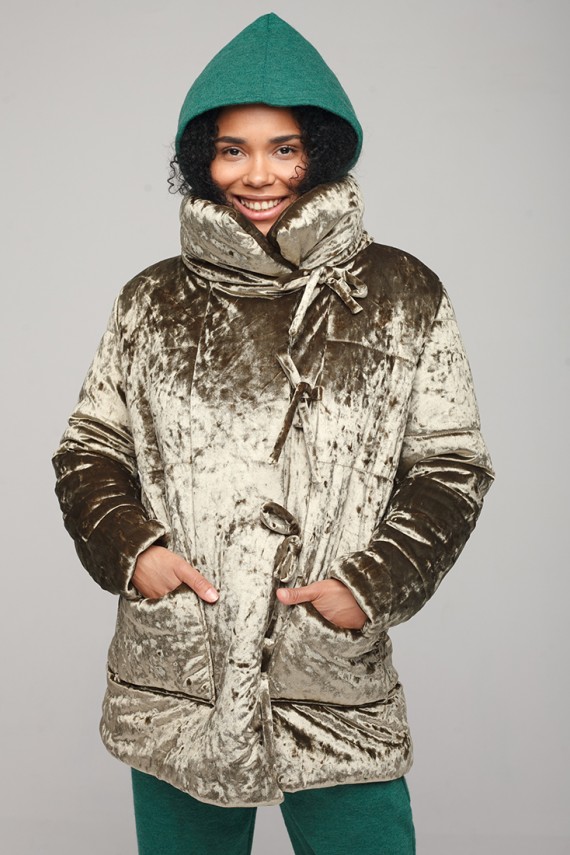 Malaeva Куртка утепленная J855011-10-оливковый-one-size