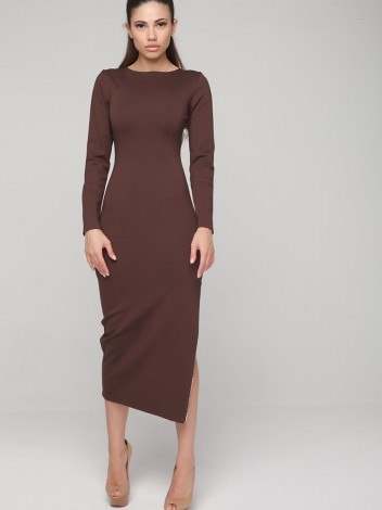 Malaeva Платье D100011-44-коричневый-S-M
