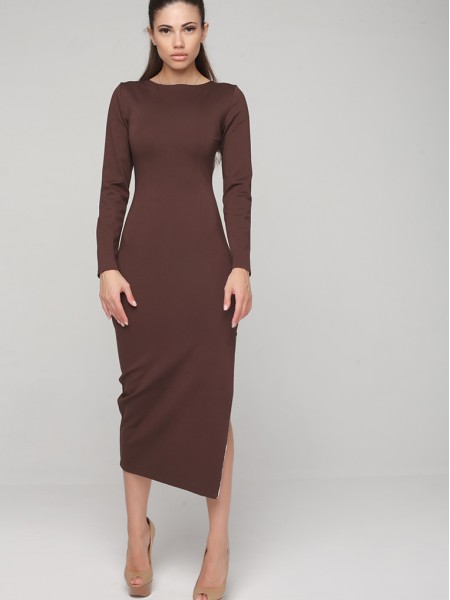 Malaeva Платье D100011-44-коричневый-S-M