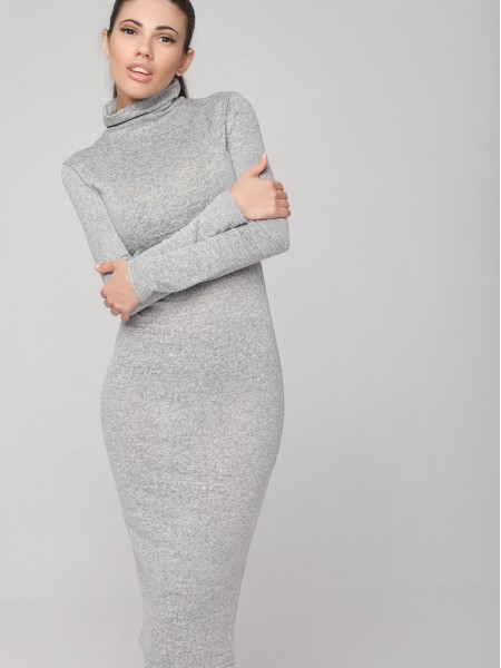 Malaeva Платье D12-55-светло-серый-M-L