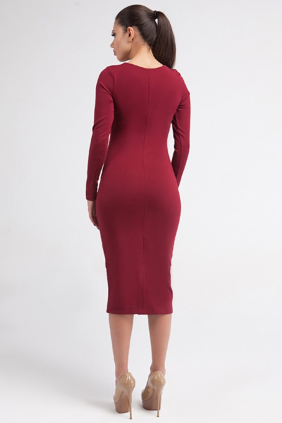 Malaeva Платье D11-44-бордовый-S-M