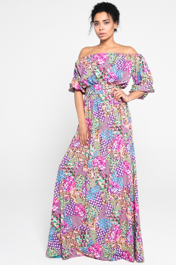 Malaeva Платье D275001-10-пиксели-OneSize