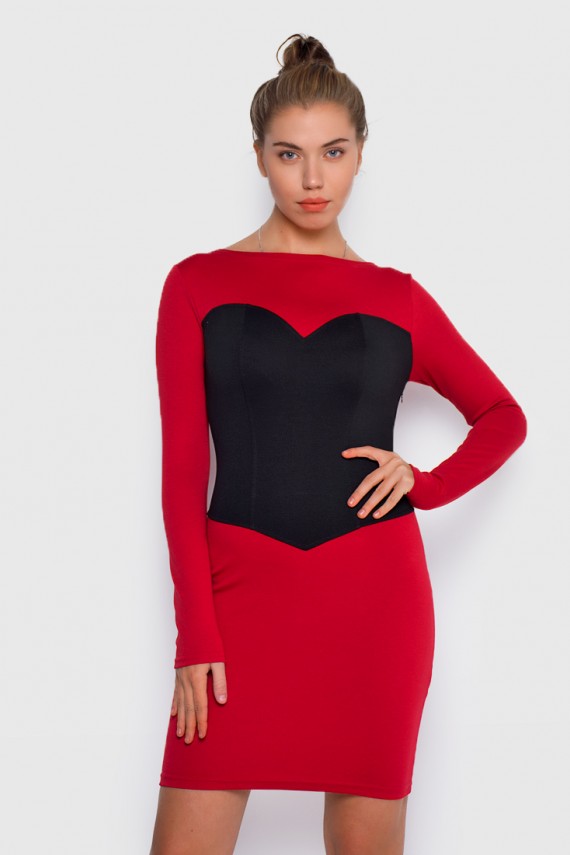 Malaeva Платье Z-PL006-1-M-красный-S-M