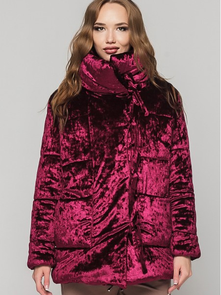Malaeva Куртка утепленная J855011-10-бордовый-one-size