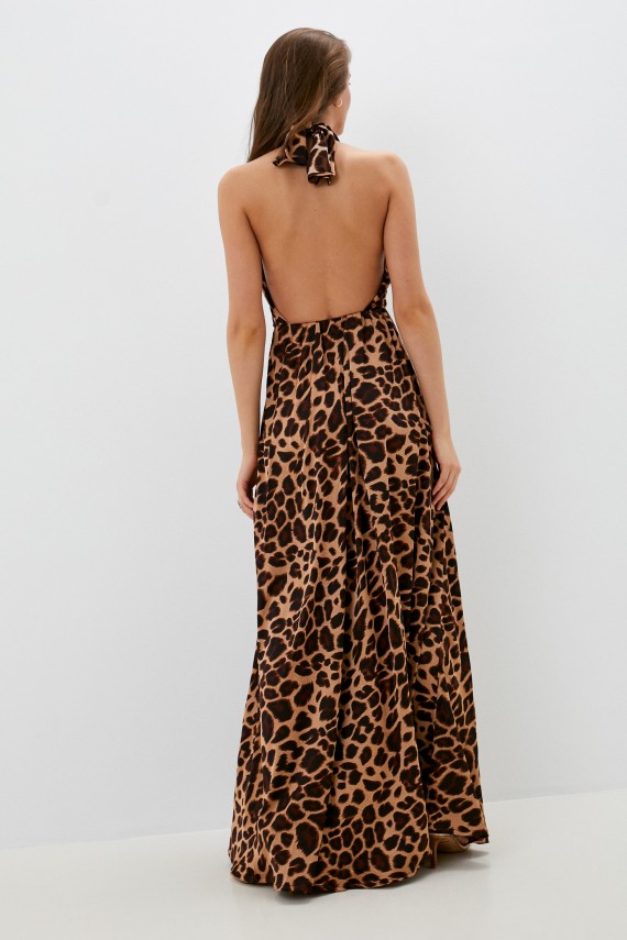 Malaeva Платье SK002SILK-леопард-S-M
