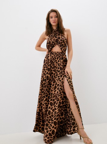 Malaeva Платье SK002SILK-леопард-S-M