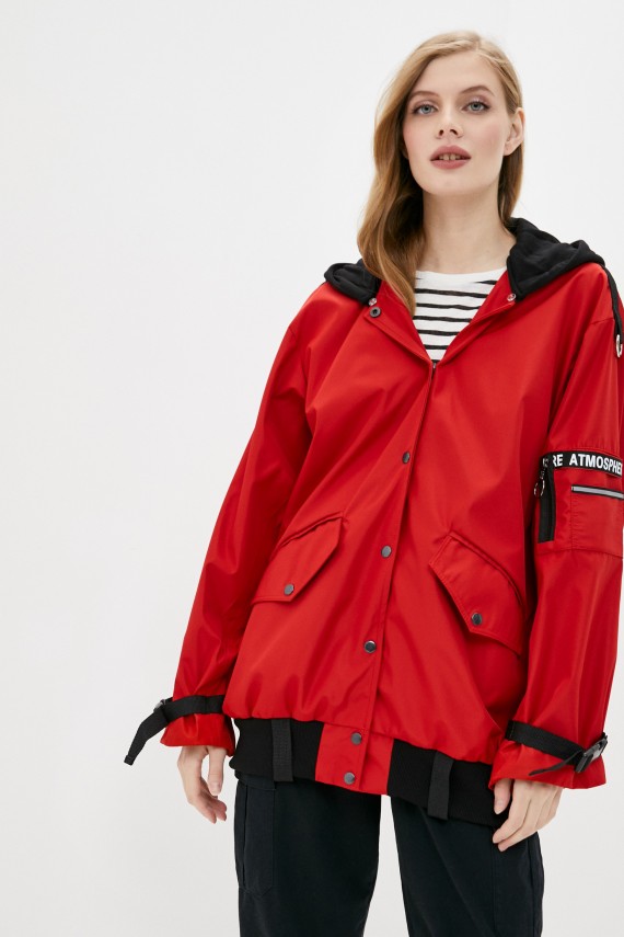 Malaeva Куртка SD-F205-7-L-M-красный-ч-OneSize