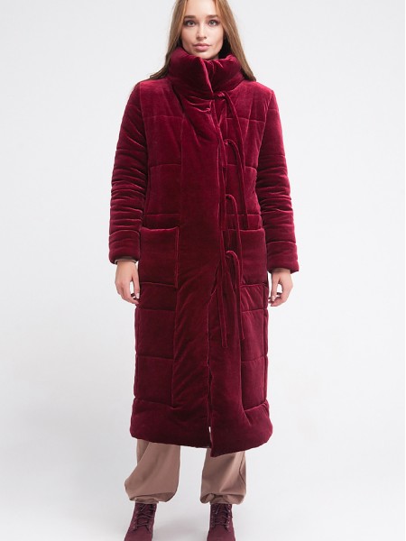 Malaeva Куртка утепленная J855001-20-бордовый-one-size