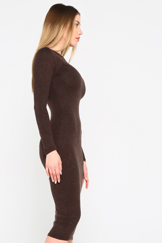 Malaeva Платье D100011-33-коричневый-S-M