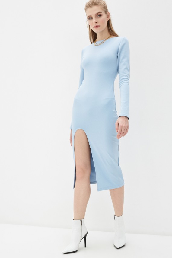 Malaeva Платье Z-PL8008L-M-голубой-M-L